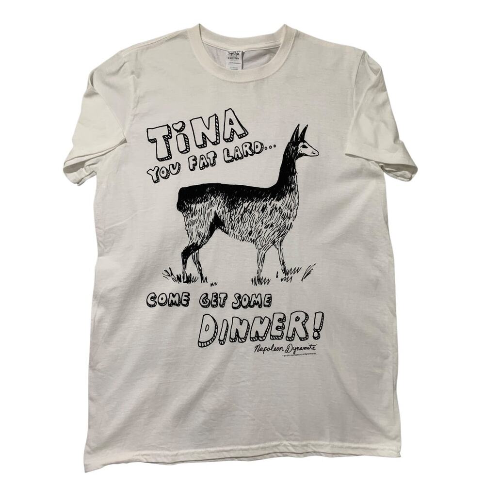 Medium Tina Napoleon Dynamite TShirt White Short Sleeve